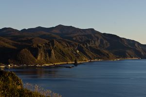 카무이 곶에서 남쪽을 바라본 모습