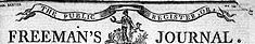 1763년에 창간되어 1924년 아이리시 인디펜던트와 합병된 프리먼 저널의 제호
