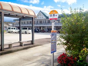 JR 오이토선 증편 버스 정류장 (2024년 10월)