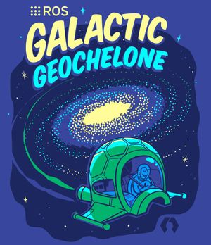 ROS 2 Galactic Geochelone의 릴리스 포스터.