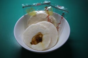 아사리 센베이, 건조된 아사리 조개 포함