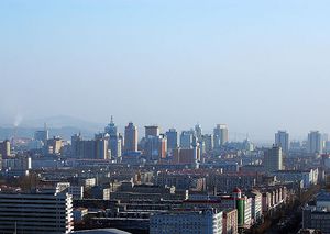 북산에서 본 무단장 시가지