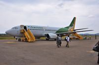 므완자 공항의 항공기.