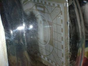 모노스코프의 테스트 카드 이미지 클로즈업