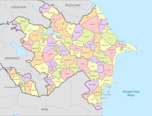 아제르바이잔의 행정 구역 지도