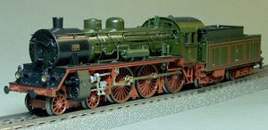 메르클린 모델 33190.10, 세트 2881에서; KPEV S10 모델, 번호 1008, 나중 DB 17 008; 슈바르츠코프 공장 번호 4760