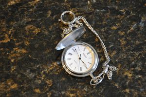Vintage Tissot pocket watch, open