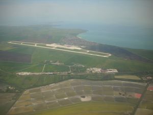 부르가스 공항의 항공 사진