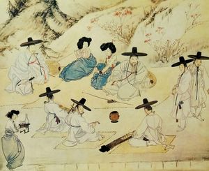 꽃놀이 하는 뒷동산에 핀 진달래