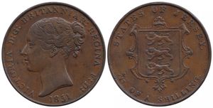 1851 저지섬 1/13 실링.
