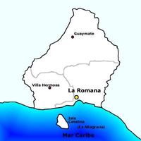 카탈리나 섬 해안에서 본 라로마나 주 일부