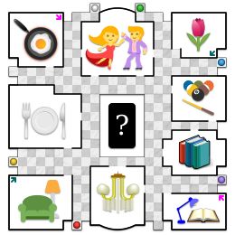 주인공 6명 중에 한 명을 골라서 게임판에 있는 각 대저택의 방