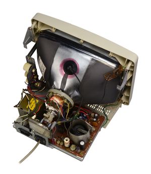 1988년산 열린 슈나이더 MM12. 골드스타 310KGLA 앰버 튜브를 사용한다.