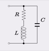 그림 4. 직렬 RL, 병렬 C 회로. 인덕터와 직렬로 연결된 저항은 자기 공진 인덕터의 표준 모델이다.