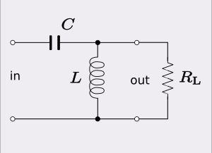 RLC 회로를 고역 통과 필터로 사용