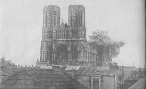 제1차 세계 대전 초 독일군의 프랑스 랭스 대성당 포격