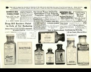 미국 식품의약국(FDA)의 간행물 "공포의 방"에 실린 DNP 설명