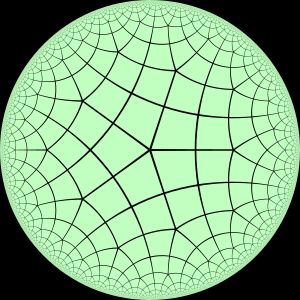 정오각형에 의한 2차원 쌍곡 공간 채움 {5,4}