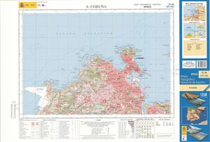 2016년 IGN 스페인 국립 지형도에 해당하는 아 코루냐 시트