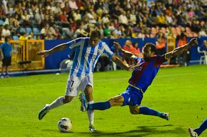 레반테와의 경기에서 활약하는 호아킨