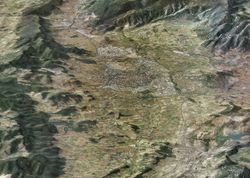 알라바 분지 조감도 (오른쪽이 북쪽)