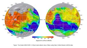 MSM 데이터로부터 얻은 전역 SWIR 겉보기 알베도 지도