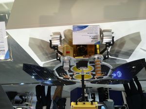 제69회 국제 우주 대회에서 주룽 로버의 모형