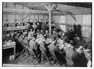 제1차 세계 대전 중 캠프 업턴 부지에 있던 군인들, 1947년에 BNL로 용도가 변경됨