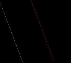 곡선의 시작과 끝을 잇는 직선과 평행하는 접선을 찾을 수 있다.