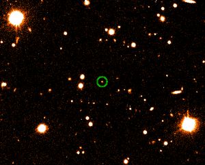 초대형 망원경으로 촬영한 할리메데(2002년 9월 3일 후속 관측)