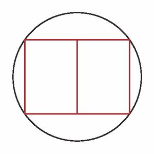 같은 구에 내접하는 정육면체와 정팔면체