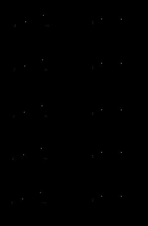 카라기난의 다양한 종류의 분자 구조