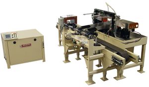 외부 전원 공급 장치, 컨베이어 및 감자 시스템이 장착된 자동 습식 수평 자분 탐상 검사기. 엔진 크랭크 검사에 사용된다.