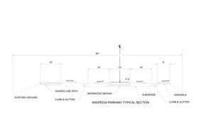 도로의 일반적인 단면도