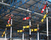 영국 요크의 국립철도박물관에 전시되어 있는 완목 신호기