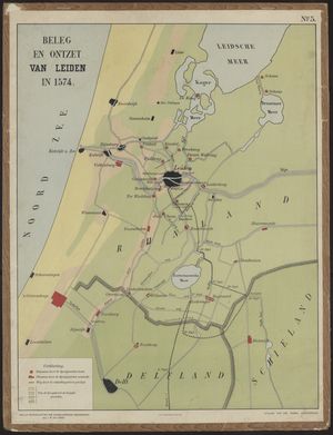 레이덴 포위 지도