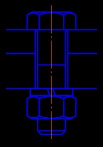 볼트 조인트 수직 단면도