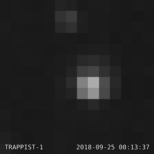 케플러 우주 망원경이 촬영한 TRAPPIST-1의 이미지