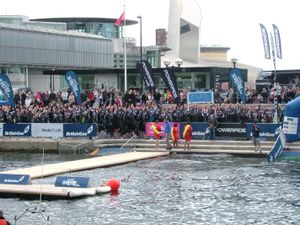 준비 운동 후의 선수들