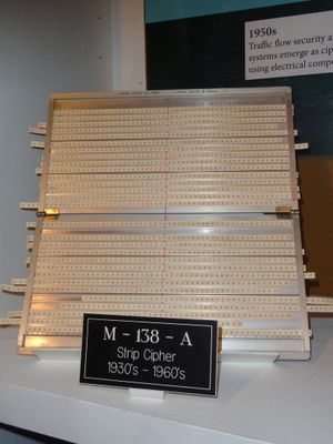 국립 암호 박물관에 전시된 M-138-A