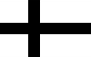 독일 튜턴 기사단국 (깃발이 여기에 표시됨)은 프로이센 역사에 큰 영향을 미쳤으며, 프로이센은 지배적인 독일 국가가 되었고 새로운 군기의 시각적 요소 대부분의 원천이 되었다.