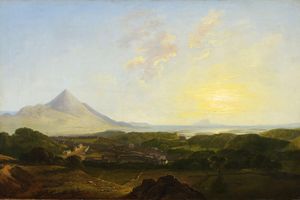 19세기 초 JA O'Connor가 그린 웨스트포트의 모습. 마을의 주요 요소들이 이미 자리 잡고 있다.