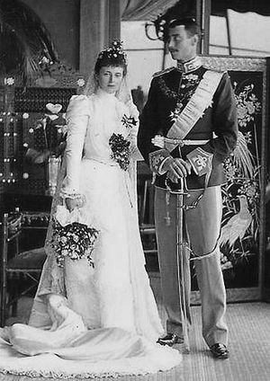 알렉산드리네, 칸 빌라 벤덴에서 결혼식 날