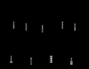 5도권(완전 4도)을 기준으로 배열된 C장조 음계의 3화음 화성에서 발생하는 7화음.