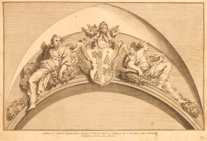 본당에 있는 안토니오 라기의 두 승리와 함께 있는 키기 문장