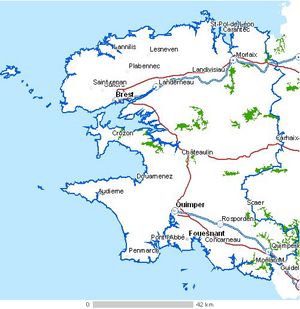 피니스테르 지도