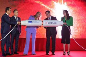 2022년 니코시아 대통령궁에서 니코스 아나스타시아데스 대통령이 주최한 해역 연계망 개통식.