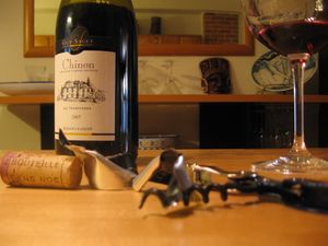 카베르네 프랑으로 만든 루아르 밸리의 시농 와인