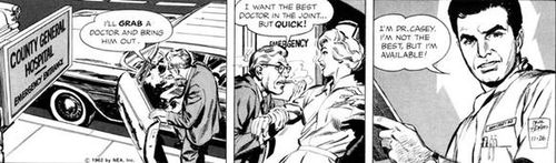 1962년 11월 26일, 닐 아담스가 그린 벤 케이시 만화의 첫 연재.