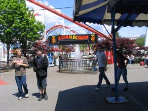 롤러코스터 사고 촬영이 이루어진 코르크스크루 롤러코스터